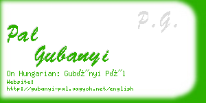pal gubanyi business card
